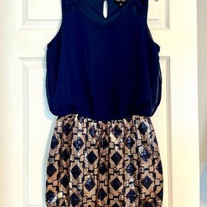 Blousy sequins mini dress